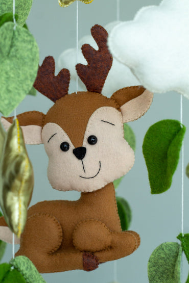 Forest And Deer Baby Mobile - WoollyFox