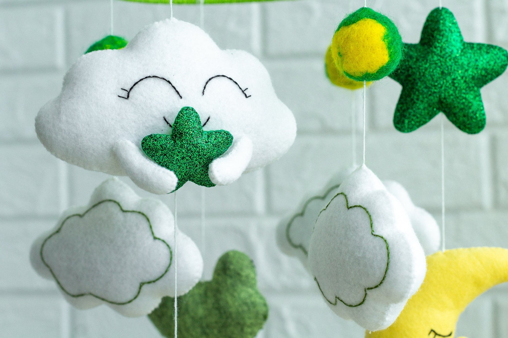 Frog and Stars Baby Mobile - WoollyFox