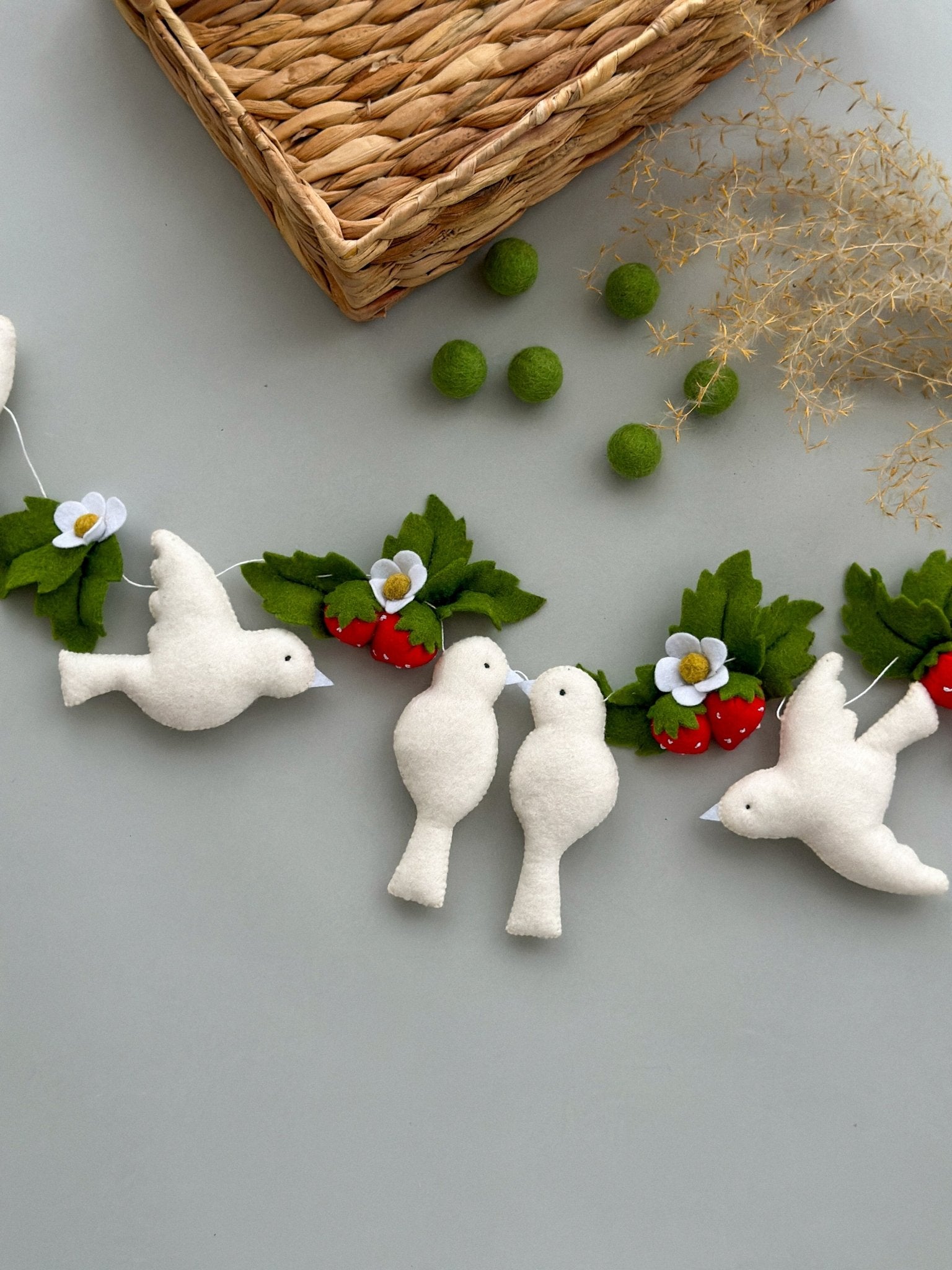 Garland With Easter White Birds - WoollyFox
