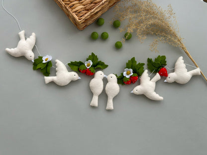 Garland With Easter White Birds - WoollyFox
