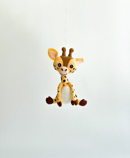 Giraffe Felt Ornament | Handmade Felt Toy | Safari Animal Decor - WoollyFox