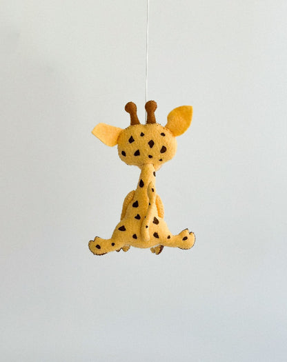 Giraffe Felt Ornament | Handmade Felt Toy | Safari Animal Decor - WoollyFox