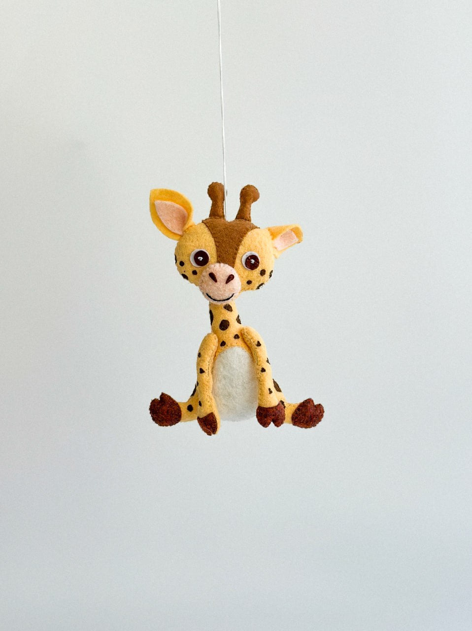 Giraffe Felt Ornament | Handmade Felt Toy | Safari Animal Decor - WoollyFox