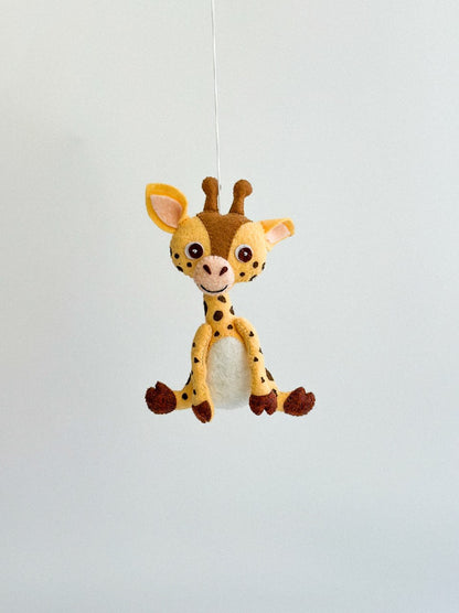 Giraffe Felt Ornament | Handmade Felt Toy | Safari Animal Decor - WoollyFox