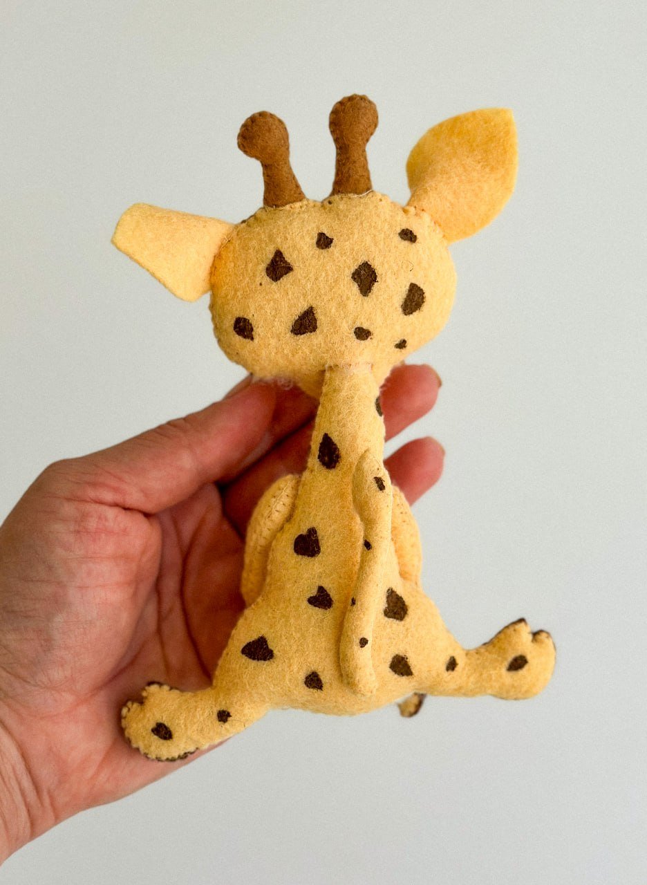 Giraffe Felt Ornament | Handmade Felt Toy | Safari Animal Decor - WoollyFox