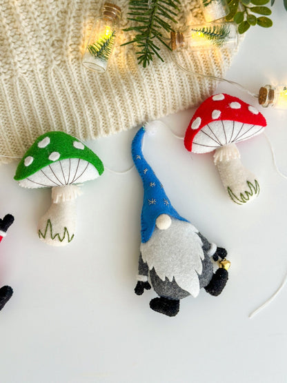 Gnomes and Mushrooms Garland - WoollyFox