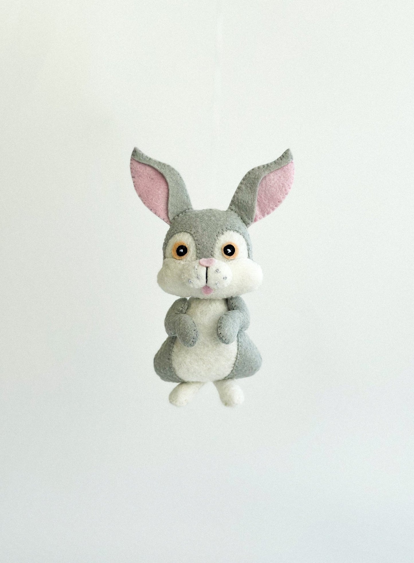 Gray Bunny Ornament - WoollyFox
