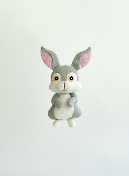 Gray Bunny Ornament - WoollyFox