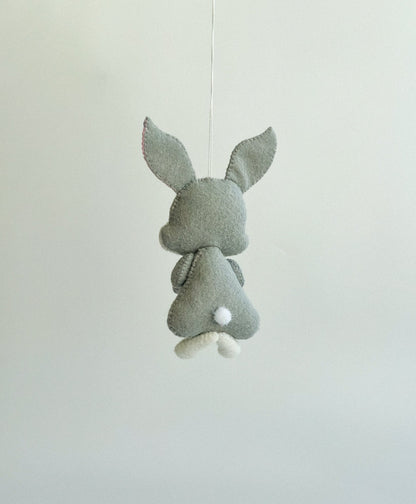 Gray Bunny Ornament - WoollyFox