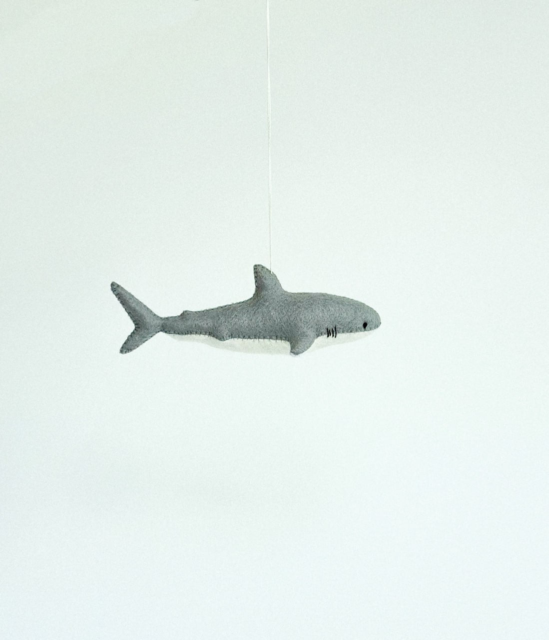 Great White Shark Felt Ornament | Handmade Felt Toy | Ocean Animal Decor - WoollyFox