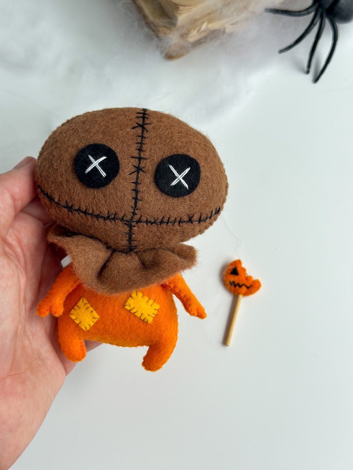 Halloween Pumpkin Felt Doll – Spooky Cute Halloween Decor for Kids & Home - WoollyFox