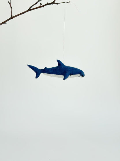 Hammerhead Shark Felt Ornament | Handmade Felt Toy | Ocean Animal Decor - WoollyFox