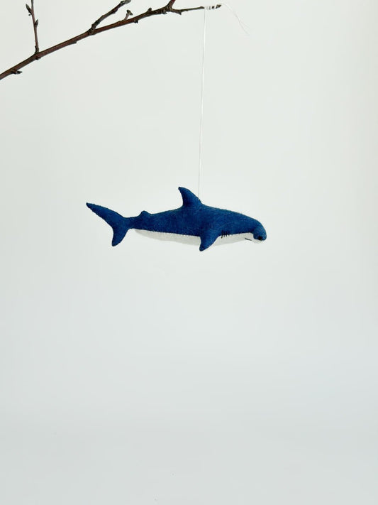 Hammerhead Shark Felt Ornament | Handmade Felt Toy | Ocean Animal Decor - WoollyFox