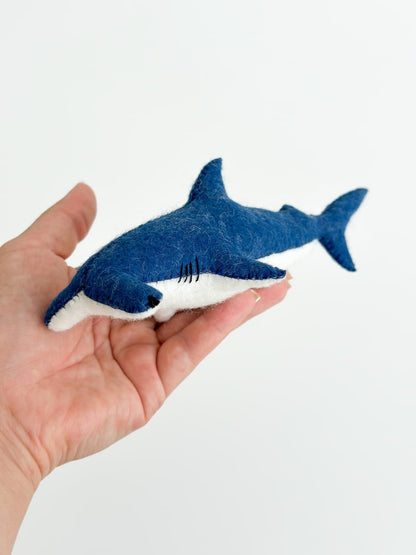 Hammerhead Shark Felt Ornament | Handmade Felt Toy | Ocean Animal Decor - WoollyFox