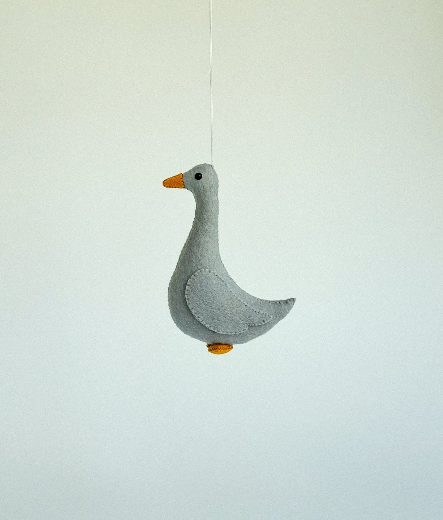 Handcrafted Felt Goose Ornament - WoollyFox