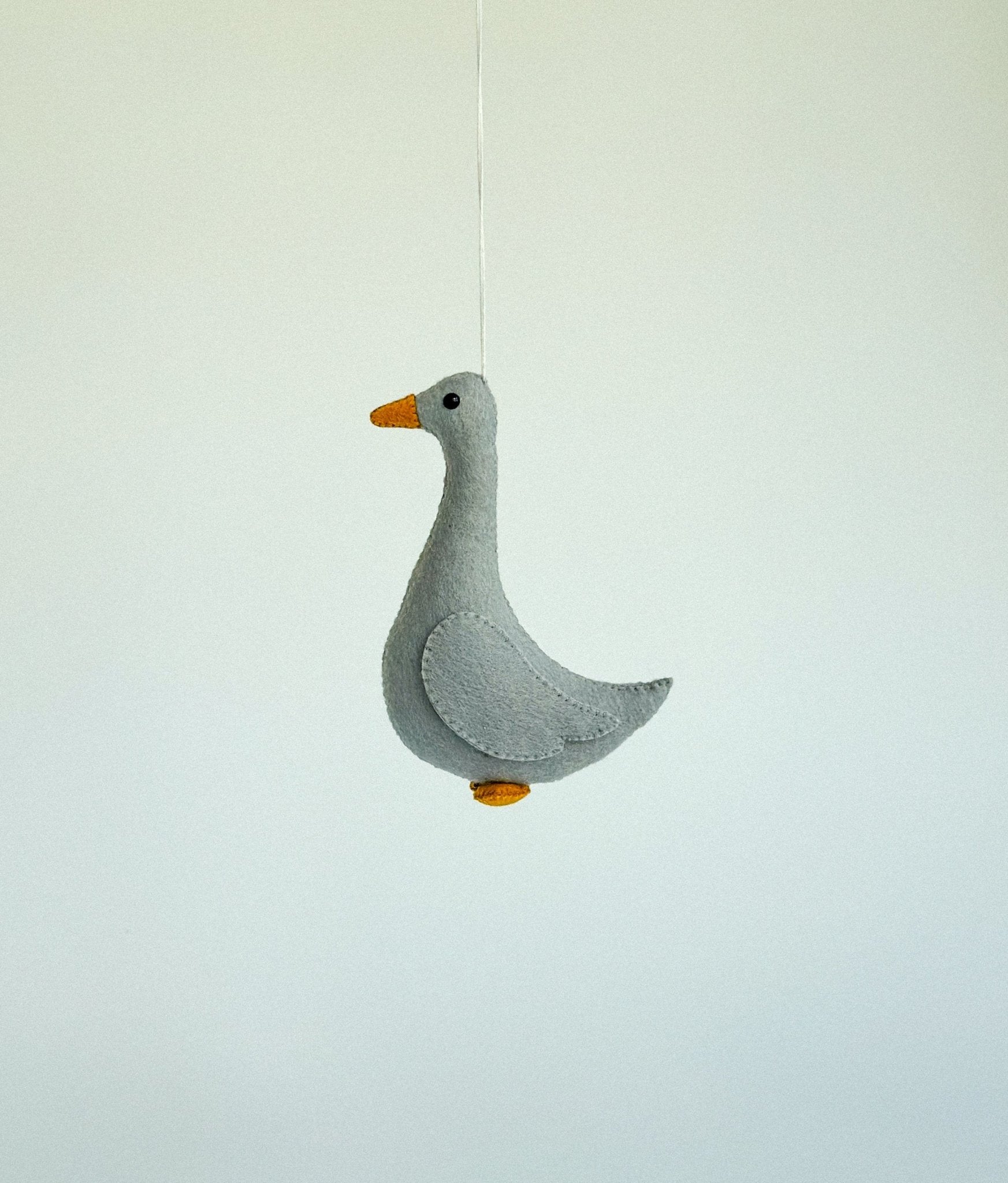 Handcrafted Felt Goose Ornament - WoollyFox