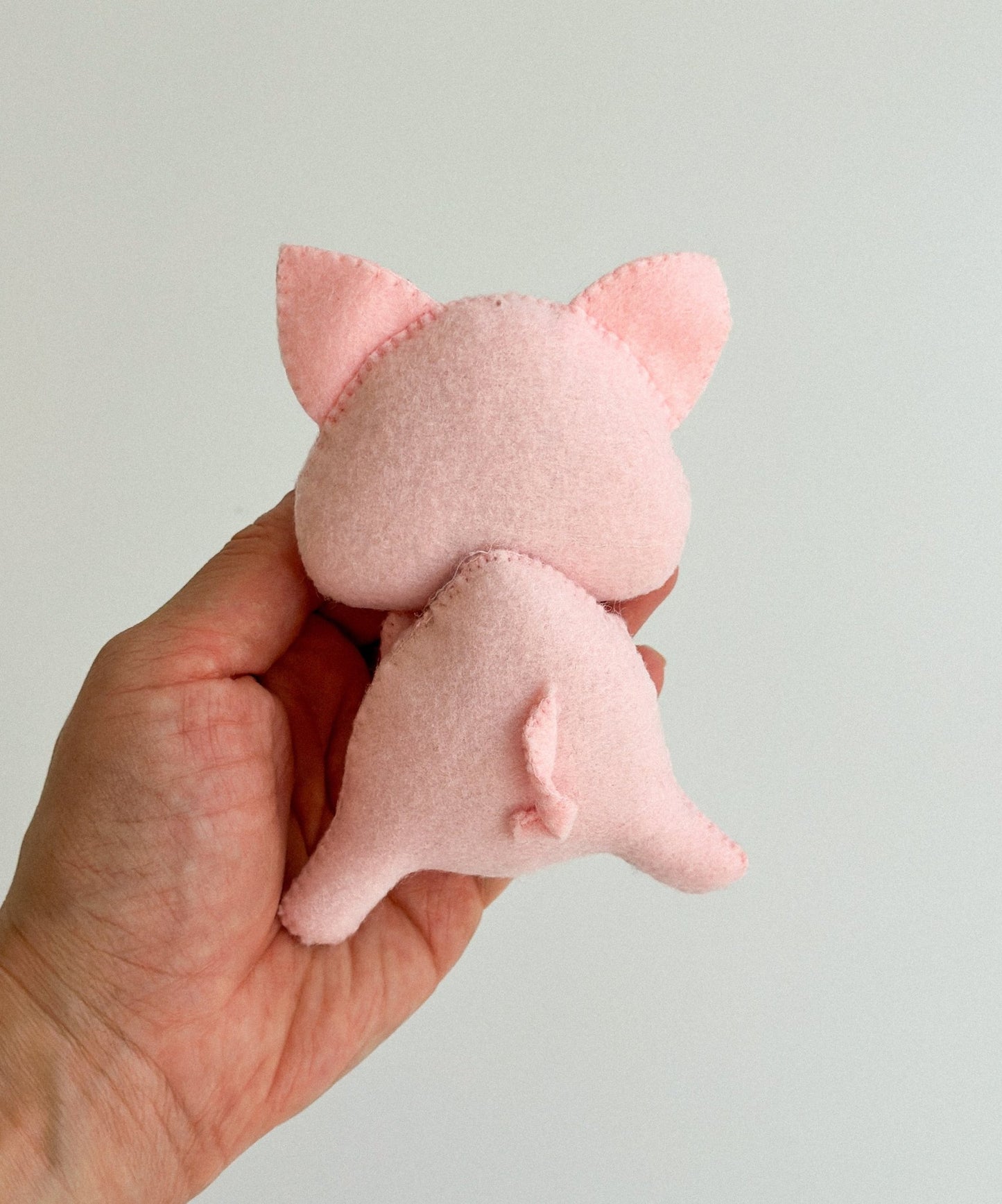 Handcrafted Felt Pig Ornament - WoollyFox