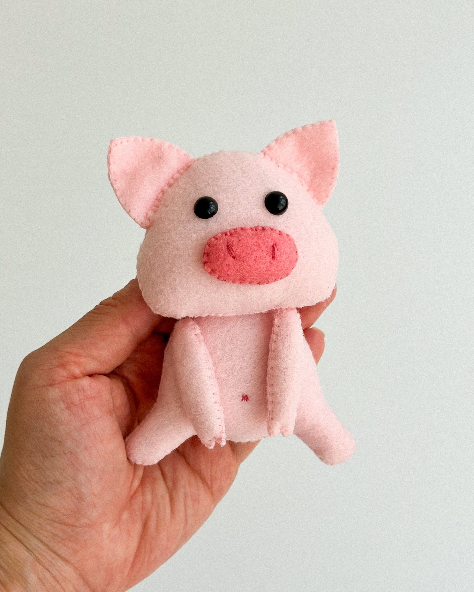 Handcrafted Felt Pig Ornament - WoollyFox