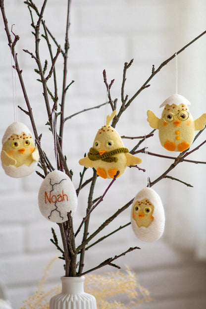 Hatched Egg ornament - WoollyFox