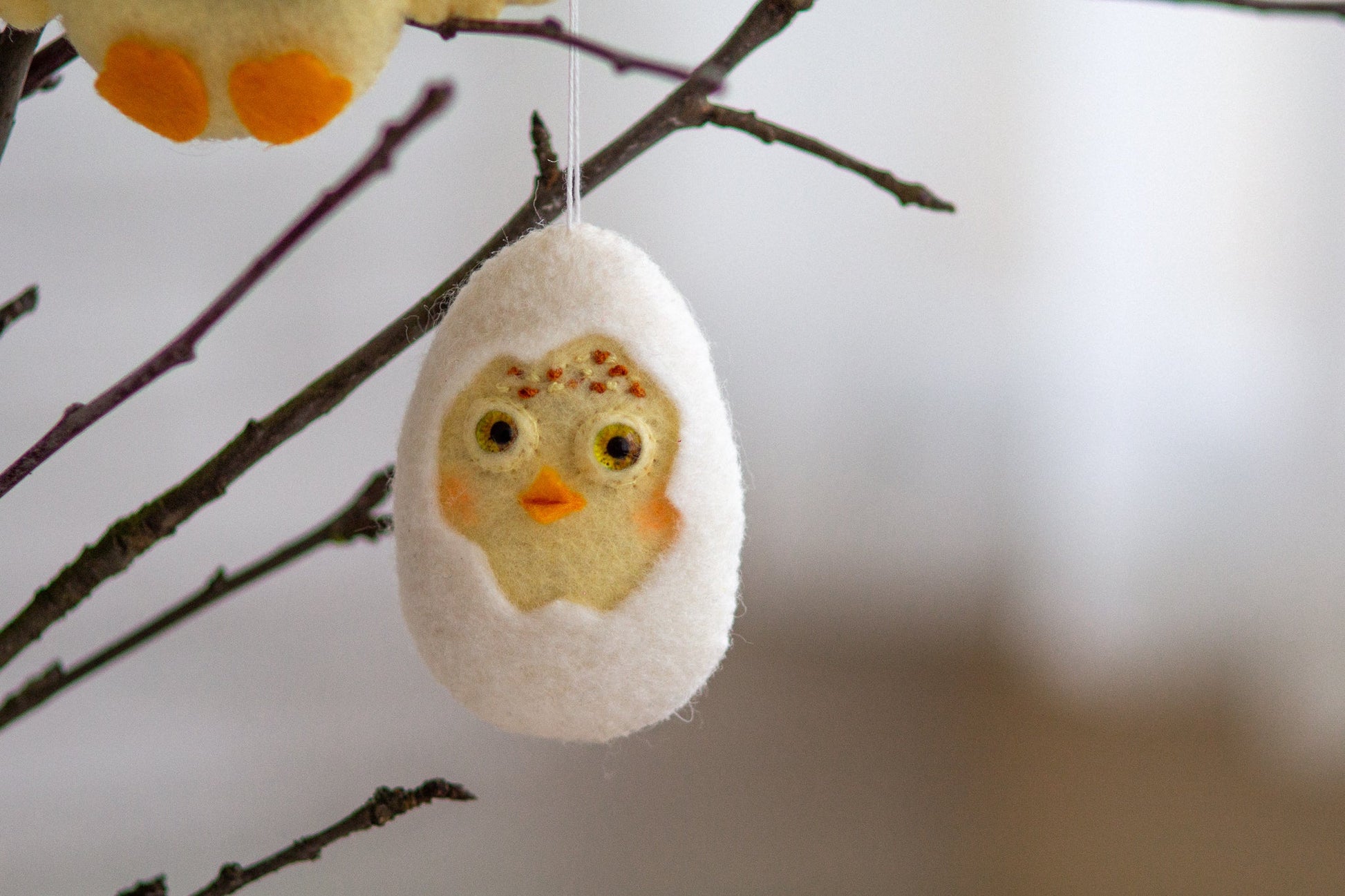 Hatched Egg ornament - WoollyFox