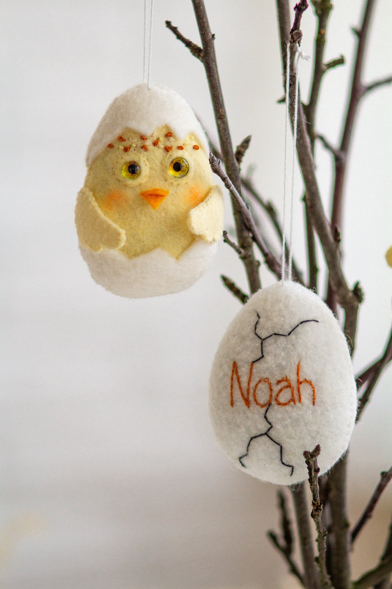Hatched Egg ornament - WoollyFox