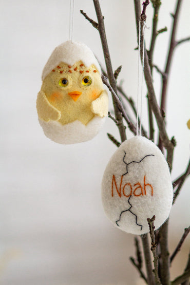 Hatched Egg ornament - WoollyFox