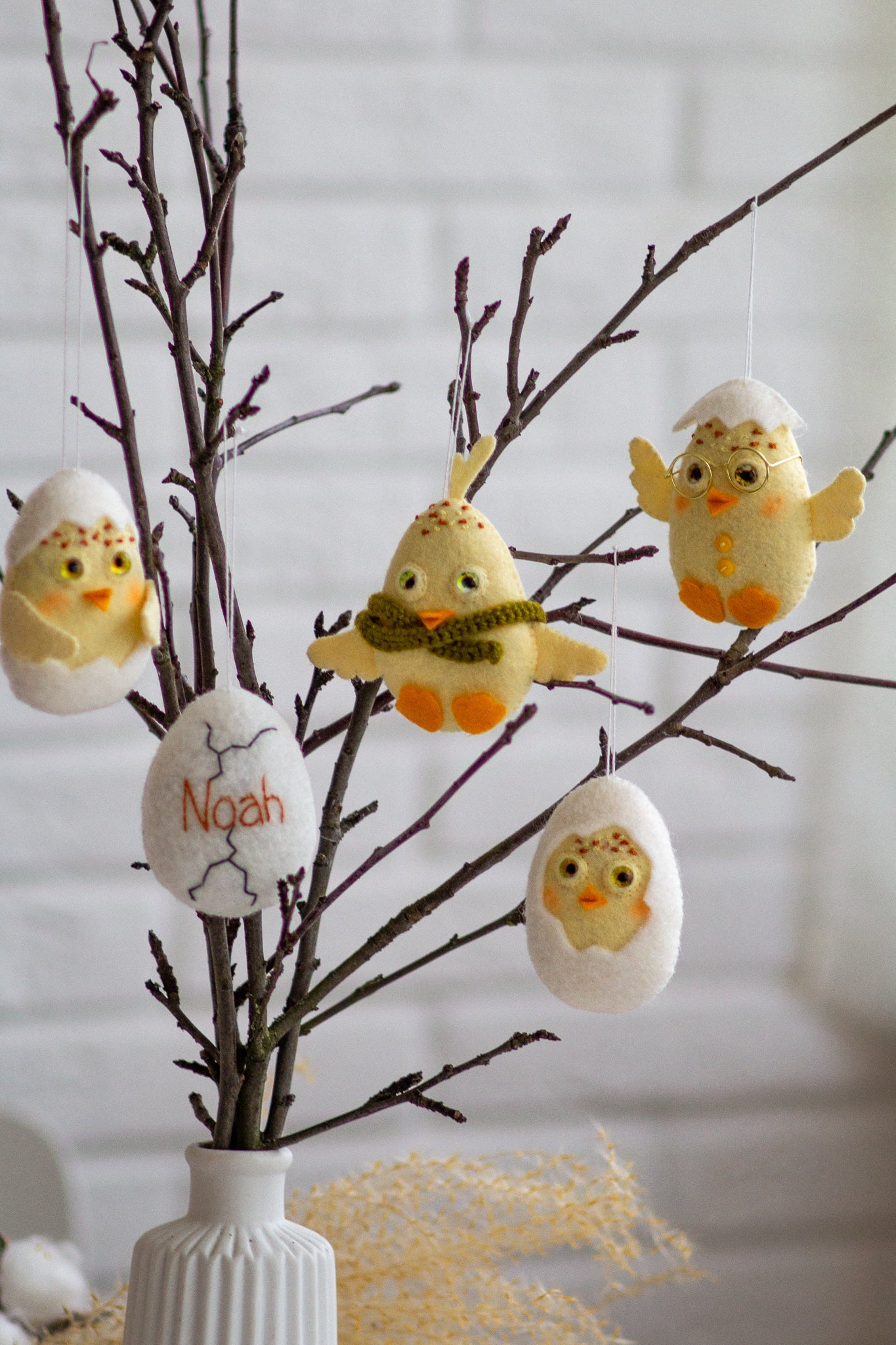 Hatched Egg ornament - WoollyFox