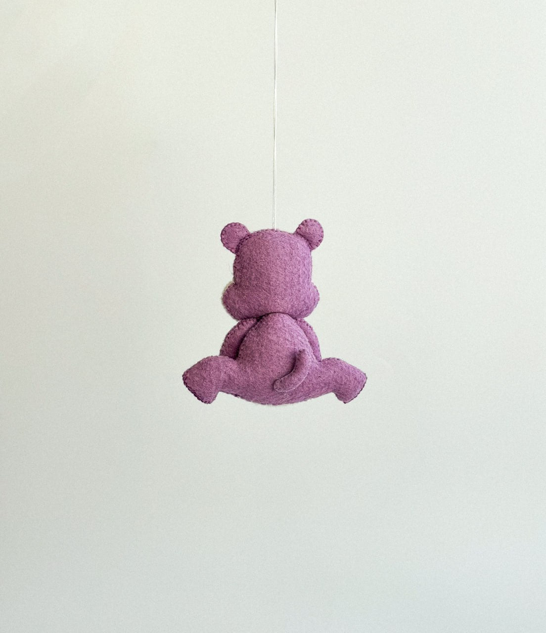 Hippo Felt Ornament | Handmade Felt Toy | Safari Animal Decor - WoollyFox