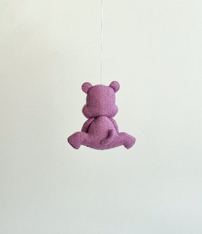 Hippo Felt Ornament | Handmade Felt Toy | Safari Animal Decor - WoollyFox