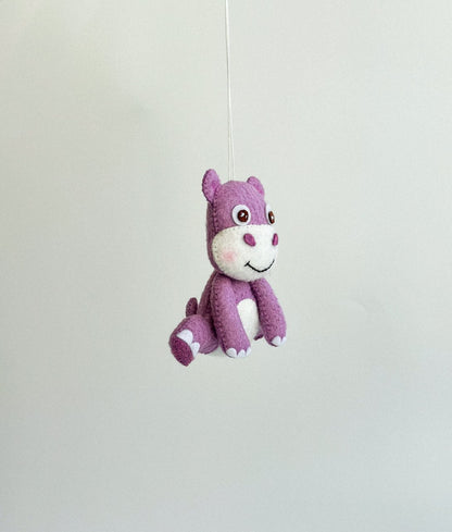 Hippo Felt Ornament | Handmade Felt Toy | Safari Animal Decor - WoollyFox