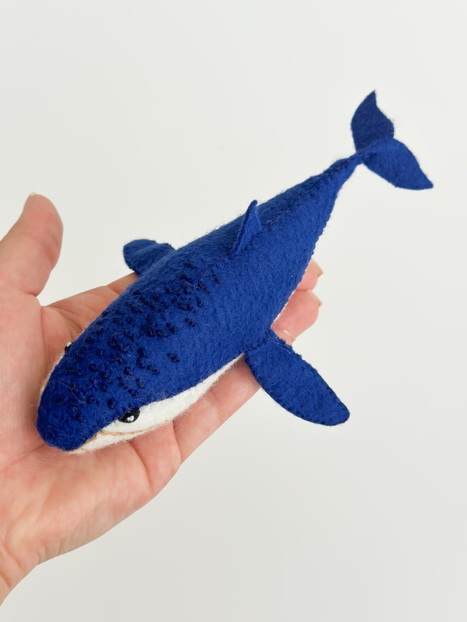 Humpback Whale Felt Ornament | Handmade Felt Toy | Ocean Animal Decor - WoollyFox