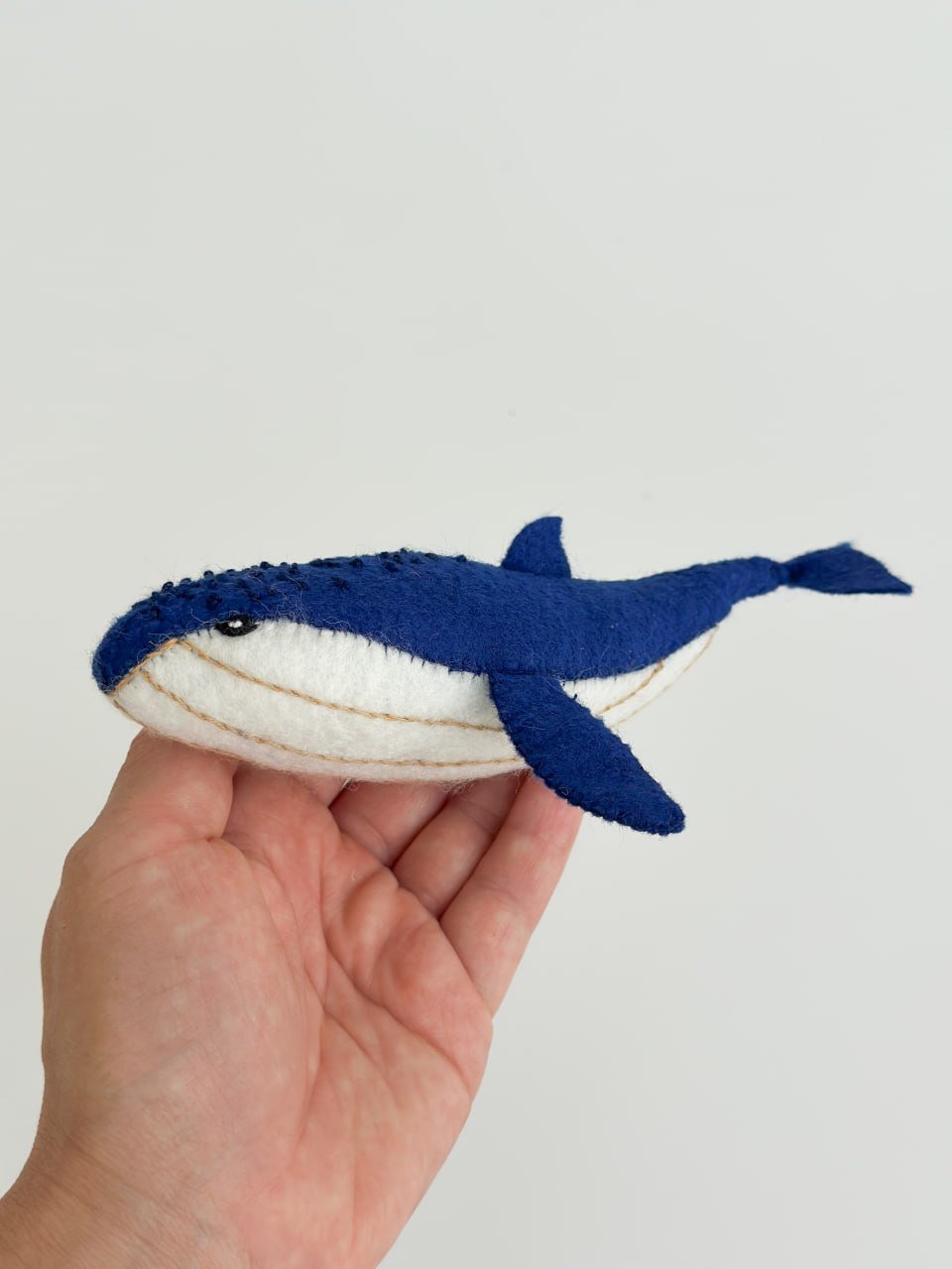 Humpback Whale Felt Ornament | Handmade Felt Toy | Ocean Animal Decor - WoollyFox