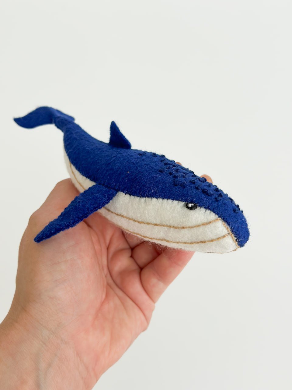 Humpback Whale Felt Ornament | Handmade Felt Toy | Ocean Animal Decor - WoollyFox