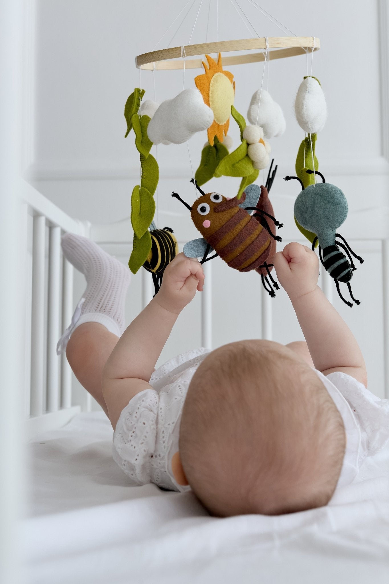 Insect Baby Mobile – Cute Bug Crib Mobile for Baby Nursery Decor - WoollyFox