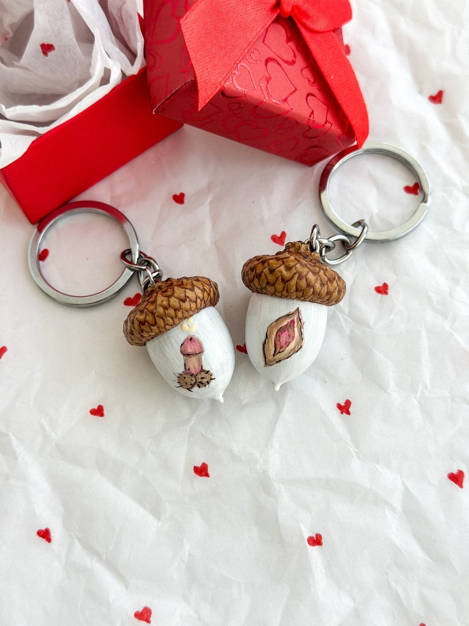 Keychains Valentines Day Gift - WoollyFox