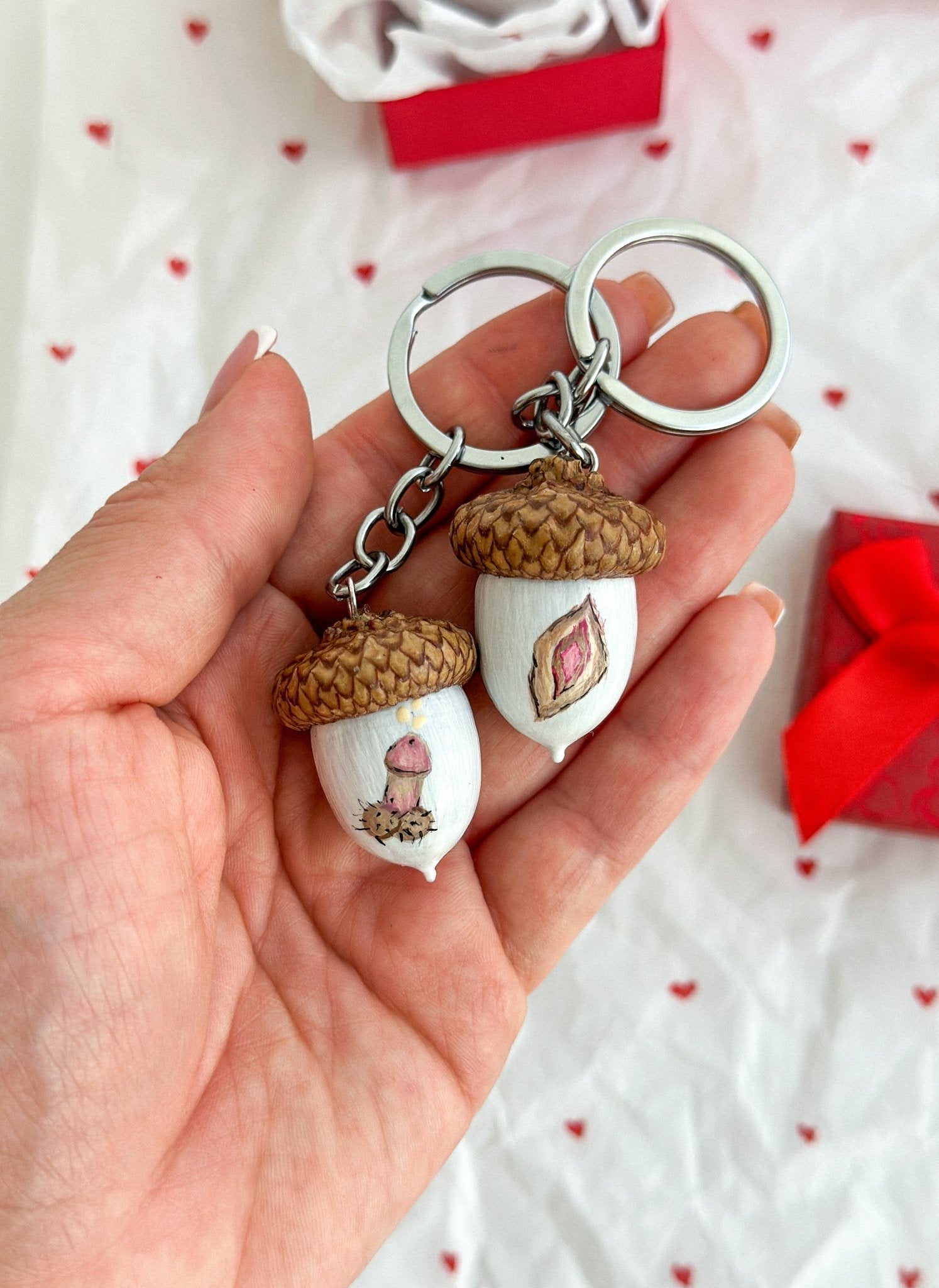Keychains Valentines Day Gift - WoollyFox