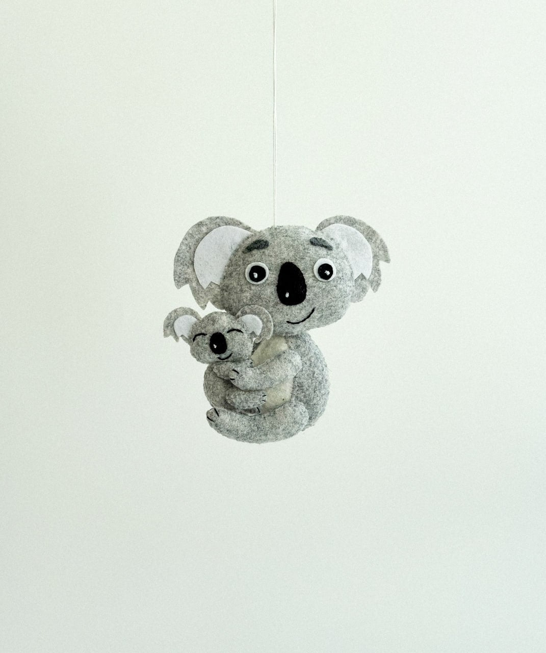 Koala Mom and Baby Felt Ornament | Handmade Felt Toy | Australia Animal Decor - WoollyFox