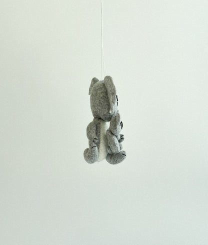 Koala Mom and Baby Felt Ornament | Handmade Felt Toy | Australia Animal Decor - WoollyFox