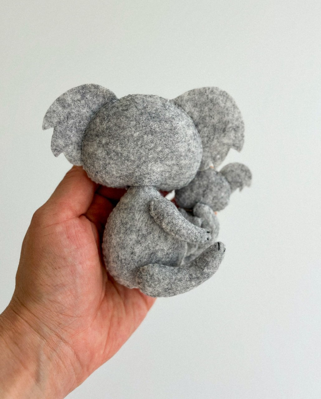 Koala Mom and Baby Felt Ornament | Handmade Felt Toy | Australia Animal Decor - WoollyFox