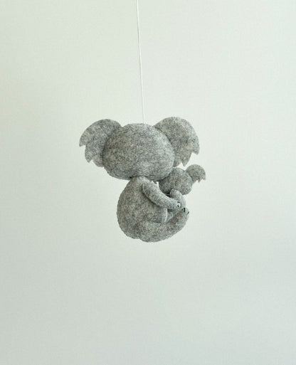 Koala Mom and Baby Felt Ornament | Handmade Felt Toy | Australia Animal Decor - WoollyFox