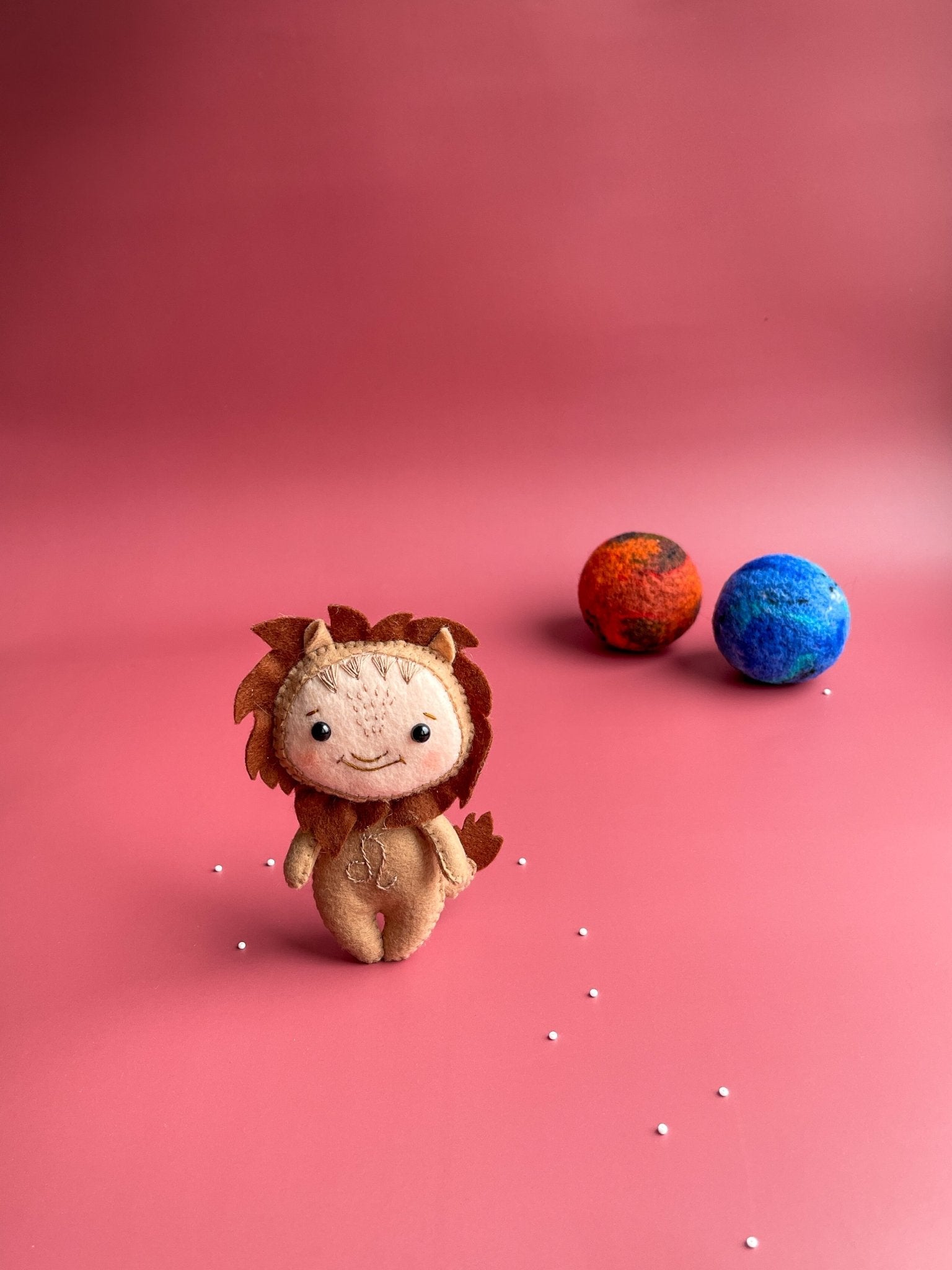Leo Zodiac Felt Doll - WoollyFox