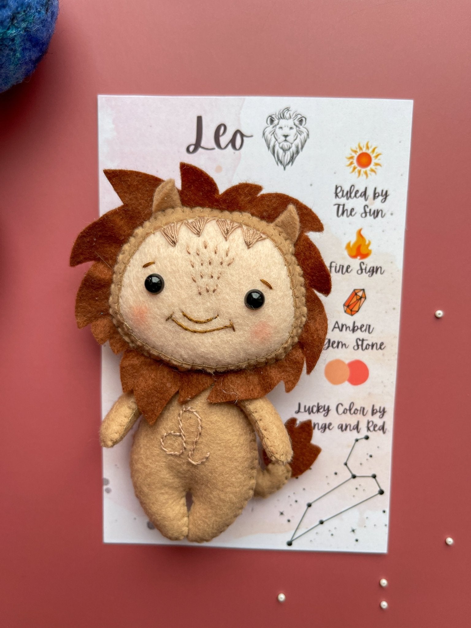 Leo Zodiac Felt Doll - WoollyFox