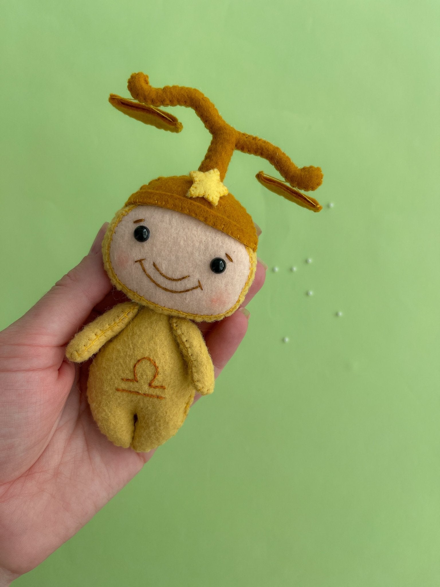 Libra Zodiac Felt Doll - WoollyFox