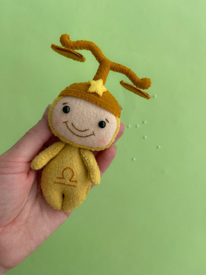 Libra Zodiac Felt Doll - WoollyFox