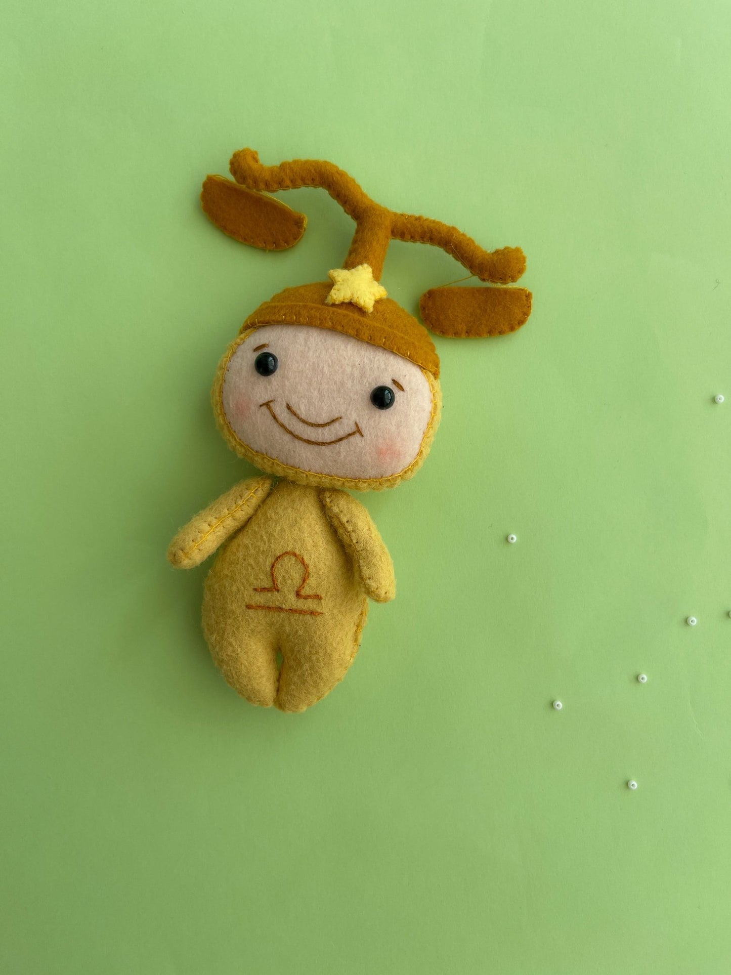 Libra Zodiac Felt Doll - WoollyFox