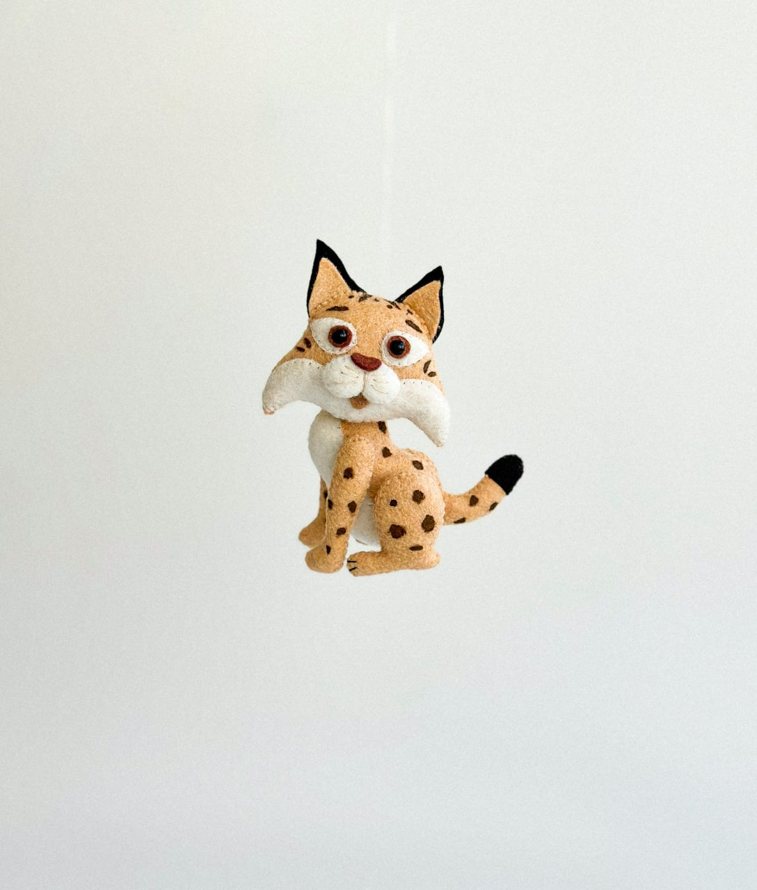 Lynx Felt Ornament | Handmade Felt Toy | Wild Animal Decor - WoollyFox