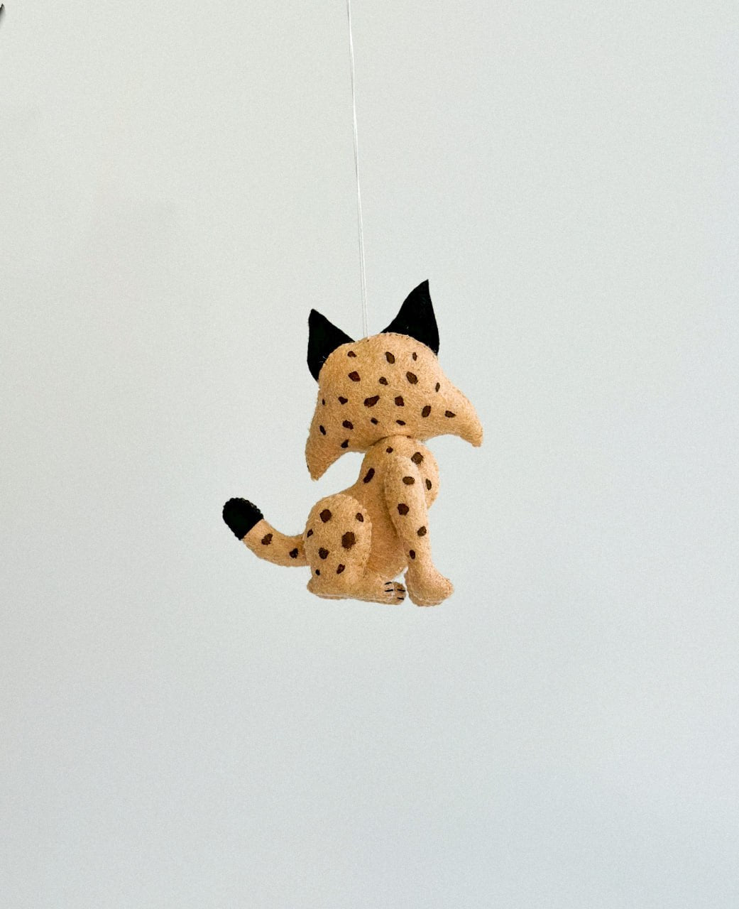 Lynx Felt Ornament | Handmade Felt Toy | Wild Animal Decor - WoollyFox