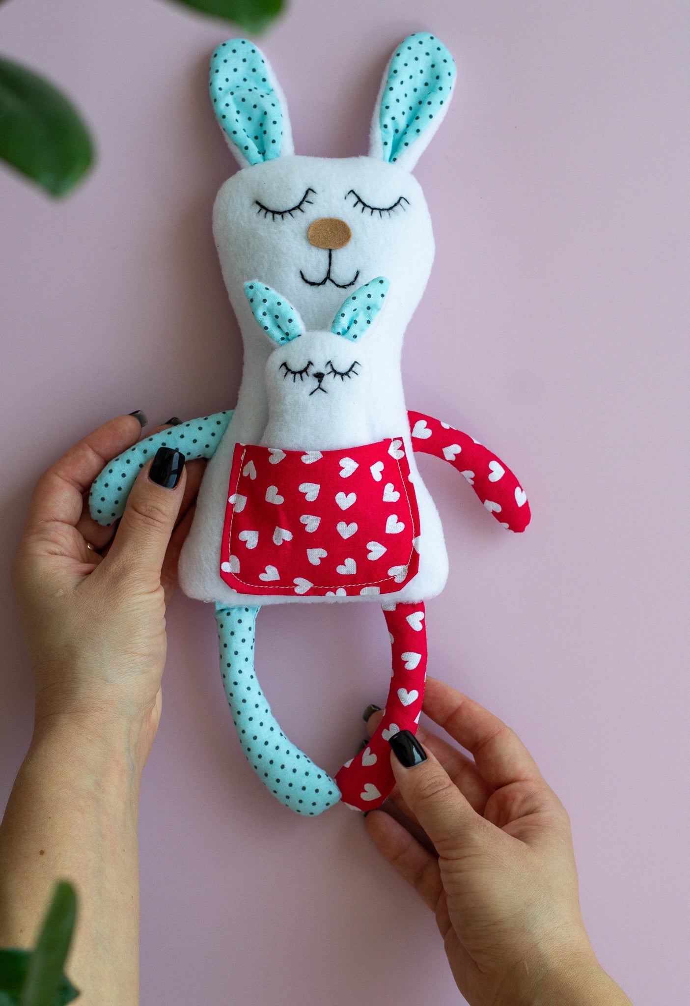 Mommy and Baby Bunny Plush Toy - WoollyFox