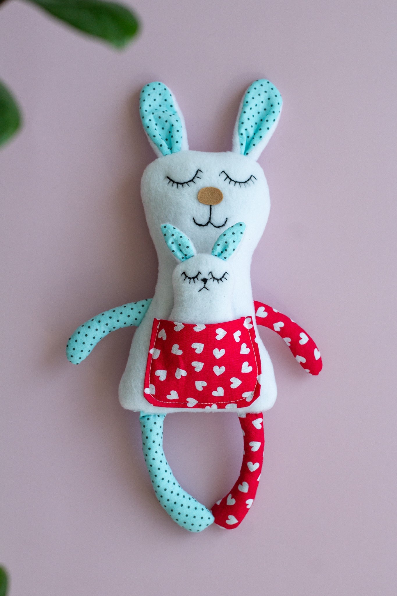 Mommy and Baby Bunny Plush Toy - WoollyFox