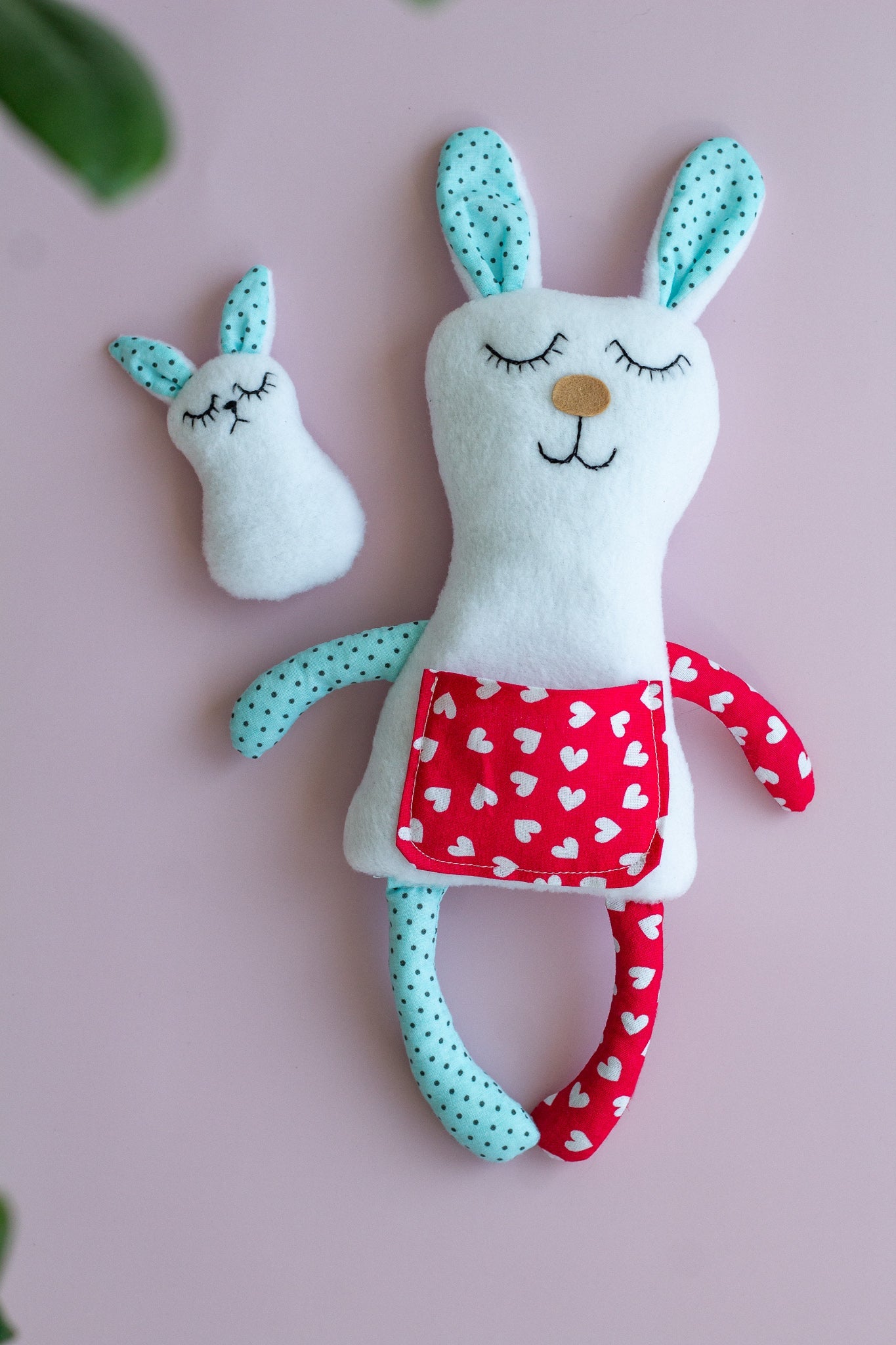 Mommy and Baby Bunny Plush Toy - WoollyFox